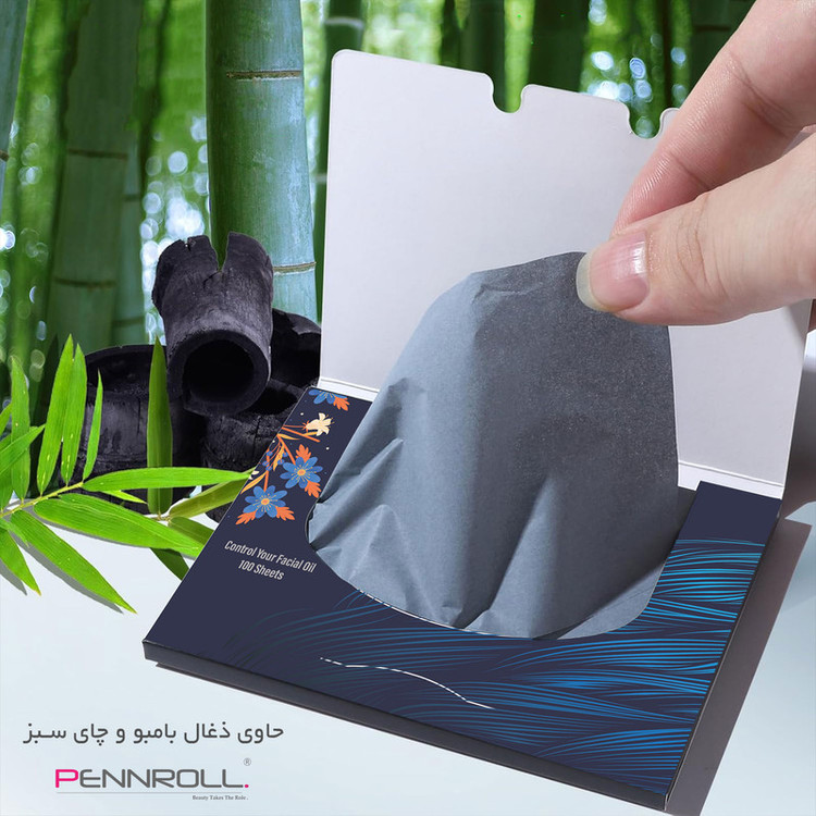 کاغذ جذب چربی پوست پنرول مدل PRD - Matte Touch بسته 100 عددی