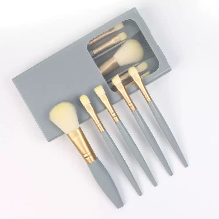 ست براش آرایشی آیینه دار مسافرتی مدل TRA-5 بسته 5 عددی