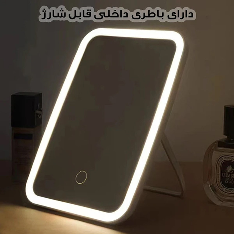 آینه آرایشی رومیزی مدل چراغ دار کد YX-2142A