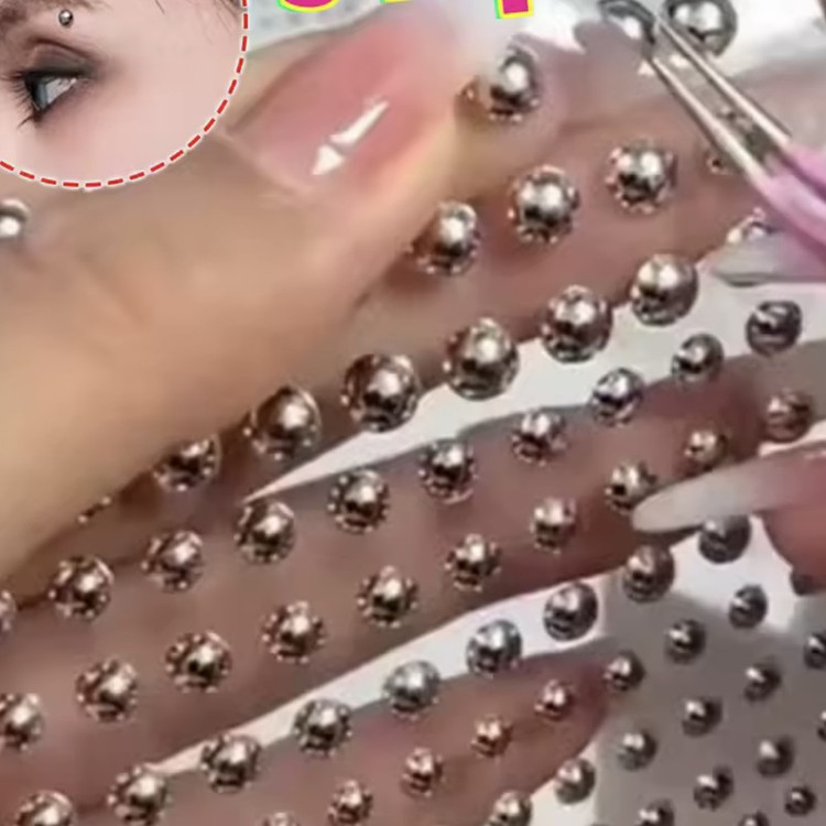 نگین صورت مدل پیرسینگ فیک چسبی بسته 160 عددی