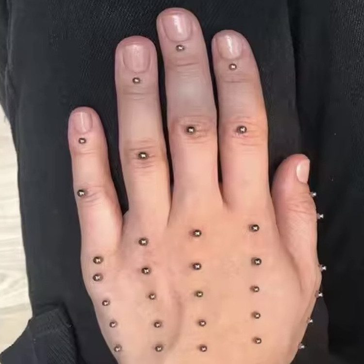 نگین صورت مدل پیرسینگ فیک چسبی بسته 160 عددی