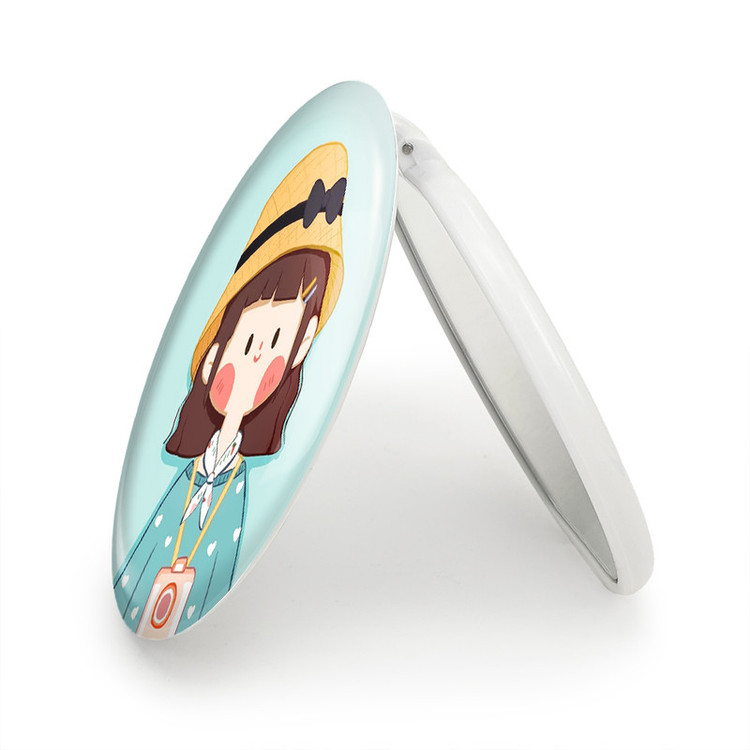 آینه جیبی خندالو طرح دخترانه فانتزی مدل تاشو کد 25737