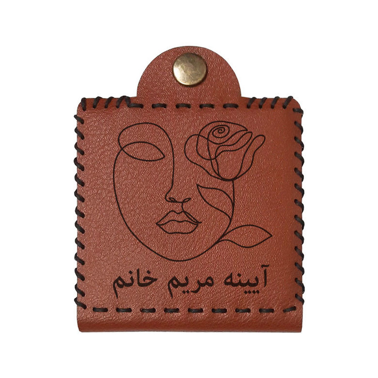 آینه جیبی مدل اسم مریم طرح گل