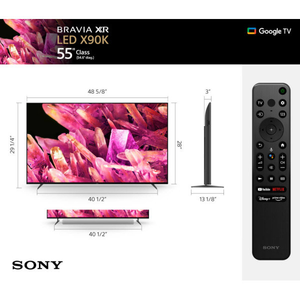 تلویزیون ال ای دی هوشمند سونی مدل BRAVIA 55X90K سایز 55 اینچ