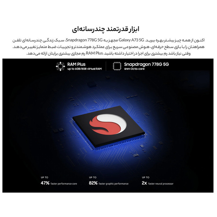 گوشی موبایل سامسونگ مدل Galaxy A73 5G SM-A736B/DS دو سیم کارت ظرفیت 256 گیگابایت و رم 8 گیگابایت