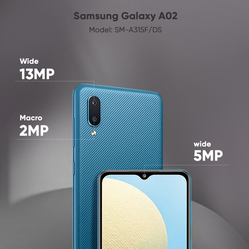 گوشی موبایل سامسونگ مدل Galaxy A02 SM-A022F/DS دو سیم کارت ظرفیت 64 گیگابایت و رم 3 گیگابایت