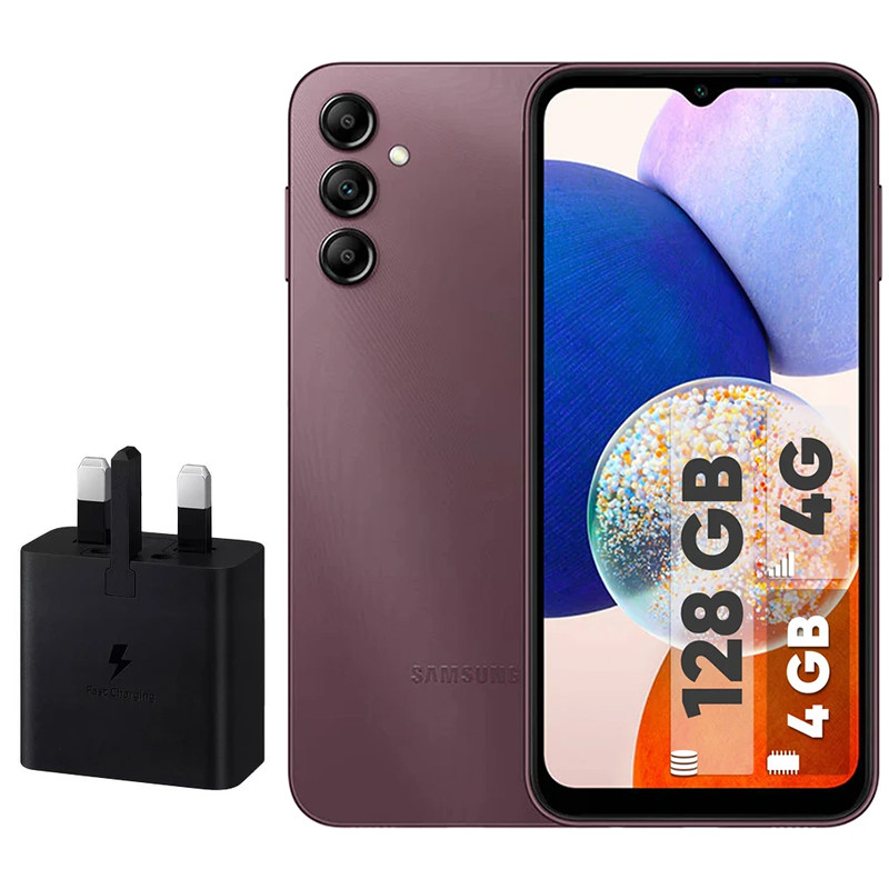 گوشی موبایل سامسونگ مدل Galaxy A14 دو سیم کارت ظرفیت 128 گیگابایت و رم 4 گیگابایت به همراه شارژر سامسونگ