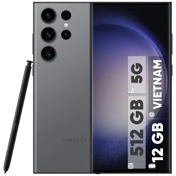 گوشی موبایل سامسونگ مدل Galaxy S23 Ultra دو سیم کارت ظرفیت 512 گیگابایت و رم 12 گیگابایت به همراه شارژر سامسونگ - ویتنام