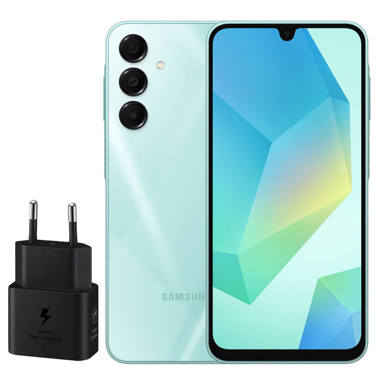 گوشی موبایل سامسونگ مدل Galaxy A16 5G دو سیم کارت ظرفیت 128 گیگابایت و رم 4 گیگابایت - به همراه شارژر 25 وات سامسونگ