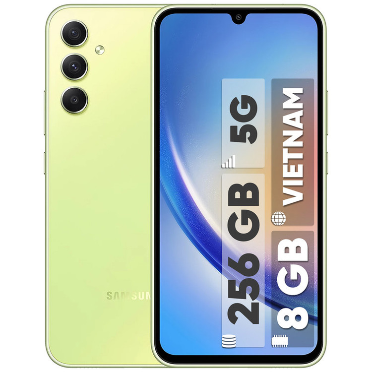 گوشی موبایل سامسونگ مدل Galaxy A34 5G دو سیم کارت ظرفیت 256 گیگابایت و رم 8 گیگابایت به همراه شارژر سامسونگ - ویتنام