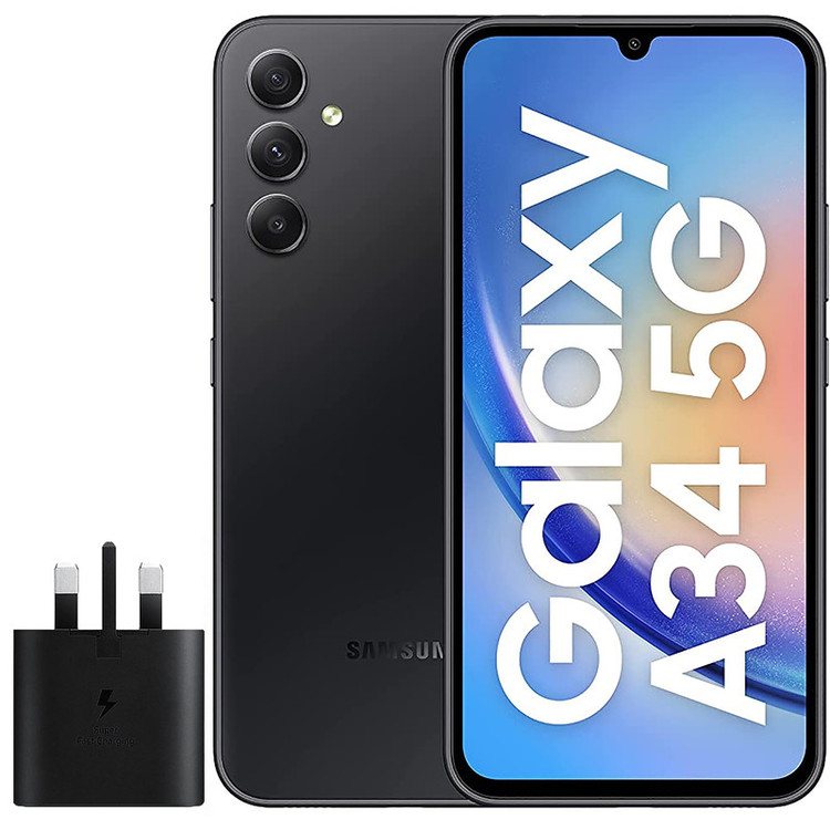 گوشی موبایل سامسونگ مدل Galaxy A34 5G دو سیم کارت ظرفیت 256 گیگابایت و رم 8 گیگابایت به همراه شارژر سامسونگ - ویتنام