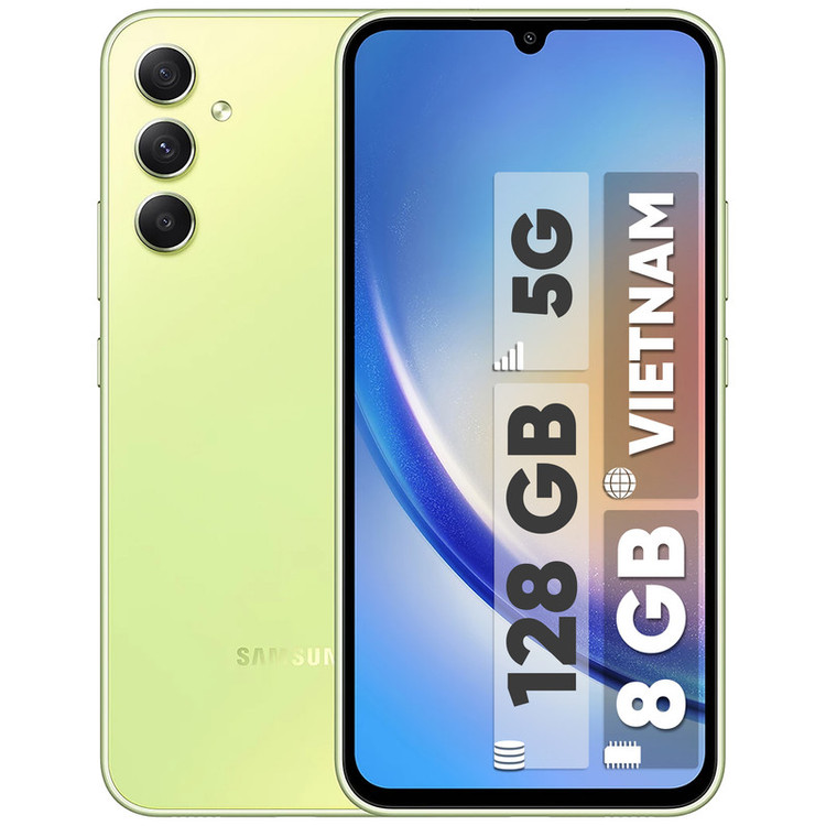 گوشی موبایل سامسونگ مدل Galaxy A34 5G دو سیم کارت ظرفیت 128 گیگابایت و رم 8 گیگابایت به همراه شارژر سامسونگ - ویتنام