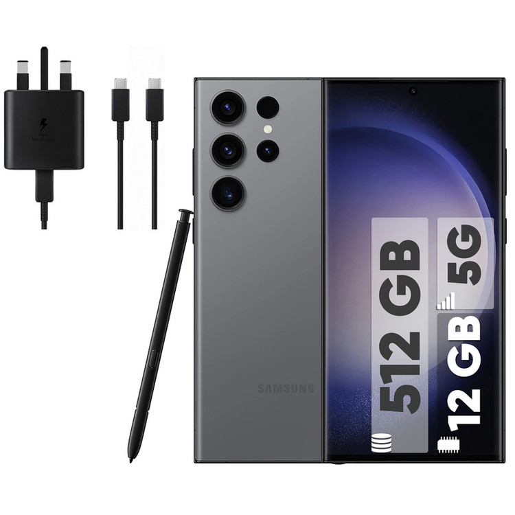 گوشی موبایل سامسونگ مدل Galaxy S23 Ultra دو سیم کارت ظرفیت 512 گیگابایت و رم 12 گیگابایت به همراه شارژر 45 وات سامسونگ