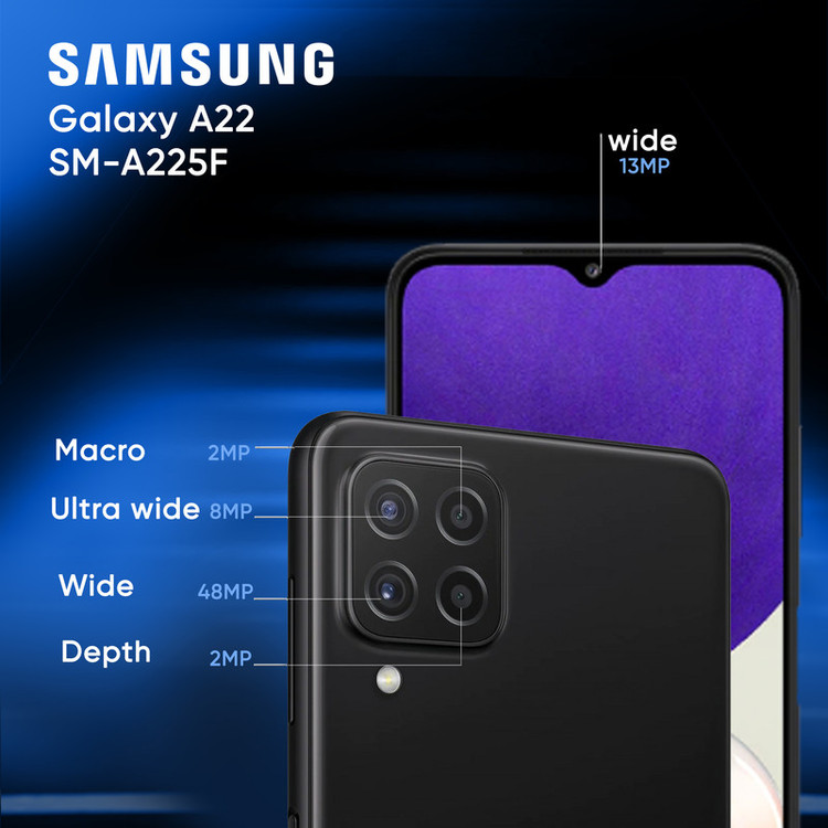 گوشی موبایل سامسونگ مدل Galaxy A22 SM-A225F دو سیم کارت ظرفیت 128 گیگابایت و رم 6 گیگابایت
