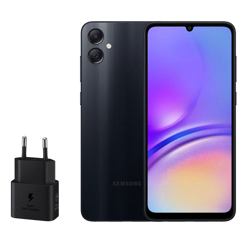 گوشی موبایل سامسونگ مدل Galaxy A05 دو سیم کارت ظرفیت 64 گیگابایت و رم 4 گیگابایت - به همراه شارژر 25وات سامسونگ