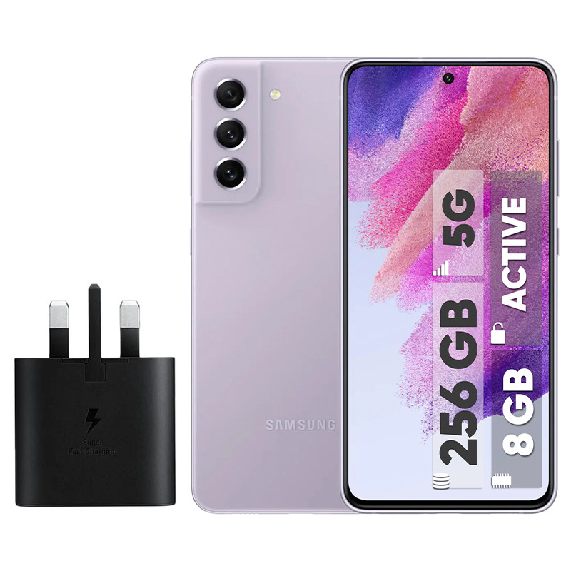 گوشی موبایل سامسونگ مدل Galaxy S21 FE 5G دو سیم کارت ظرفیت 256 گیگابایت و رم 8 گیگابایت نسخه اسنپدراگون - اکتیو - به همراه شارژر 25 وات