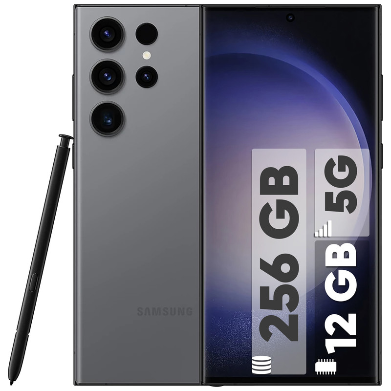 گوشی موبایل سامسونگ مدل Galaxy S23 Ultra دو سیم کارت ظرفیت 256 گیگابایت و رم 12 گیگابایت به همراه شارژر 45 وات سامسونگ