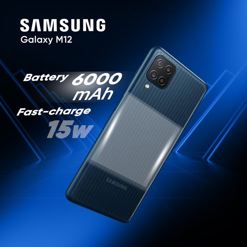 گوشی موبایل سامسونگ مدل Galaxy M12 SM-M127G/DS ظرفیت 128 گیگابایت و رم 6 گیگابایت - اکتیو