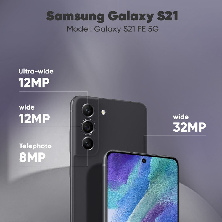 گوشی موبایل سامسونگ مدل Galaxy S21 FE 5G دو سیم کارت ظرفیت 256 گیگابایت و رم 8 گیگابایت به همراه شارژر سامسونگ