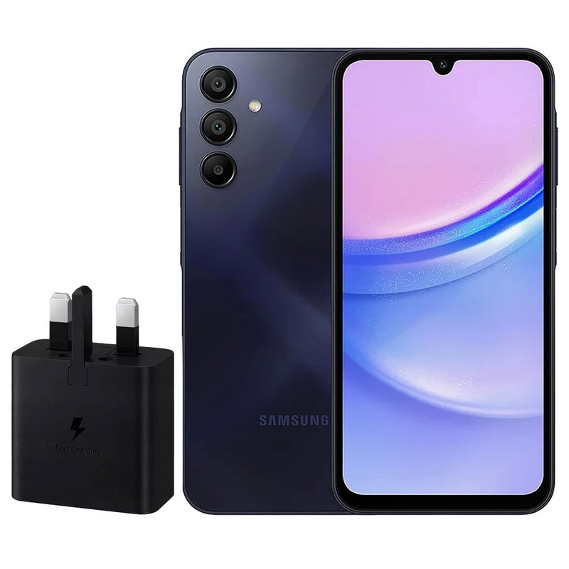 گوشی موبایل سامسونگ مدل Galaxy A15 دو سیم کارت ظرفیت 128 گیگابایت و رم 4 گیگابایت به همراه شارژر 15وات سامسونگ - ویتنام
