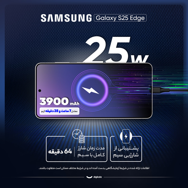 گوشی موبایل سامسونگ مدل Galaxy S25 Edge دو سیم کارت ظرفیت 256 گیگابایت و رم 12 گیگابایت - ویتنام