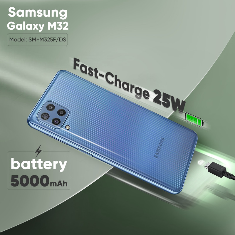 گوشی موبایل سامسونگ مدل Galaxy M32 SM-M325F/DS دو سیم کارت ظرفیت 128 گیگابایت و رم 8 گیگابایت - اکتیو