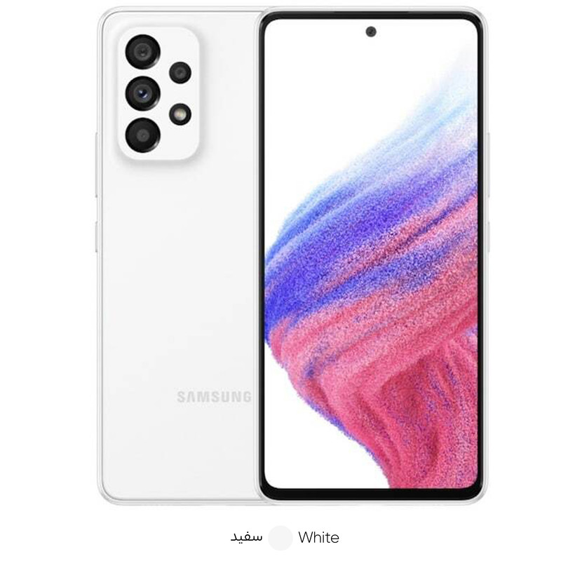 گوشی موبایل سامسونگ مدل Galaxy A73 5G دو سیم کارت ظرفیت 128 گیگابایت و رم 8 گیگابایت به همراه شارژر سامسونگ