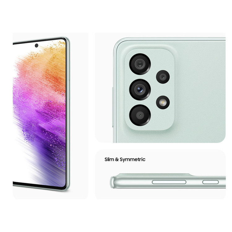 گوشی موبایل سامسونگ مدل Galaxy A73 5G دو سیم کارت ظرفیت 128 گیگابایت و رم 8 گیگابایت به همراه شارژر سامسونگ