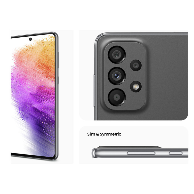 گوشی موبایل سامسونگ مدل Galaxy A73 5G دو سیم کارت ظرفیت 128 گیگابایت و رم 8 گیگابایت به همراه شارژر سامسونگ