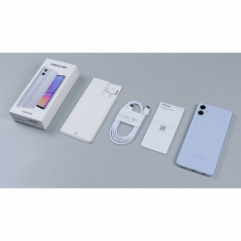 گوشی موبایل سامسونگ مدل Galaxy A05 دو سیم کارت ظرفیت 128 گیگابایت و رم 6 گیگابایت به همراه شارژر 15وات سامسونگ