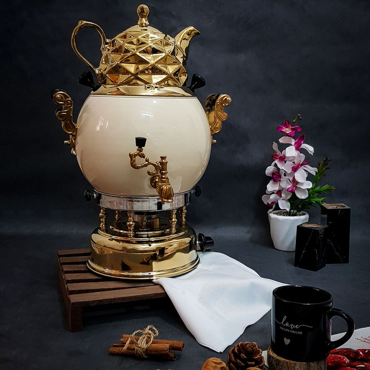 سماور گازی مدل عروس کد bst-7 ظرفیت 6 لیتر