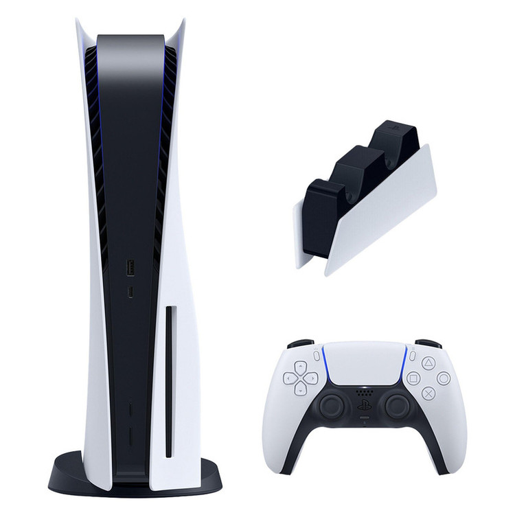 کنسول بازی سونی مدل PlayStation 5 ظرفیت 825 گیگابایت ریجن اروپا 1216A به همراه پایه شارژر