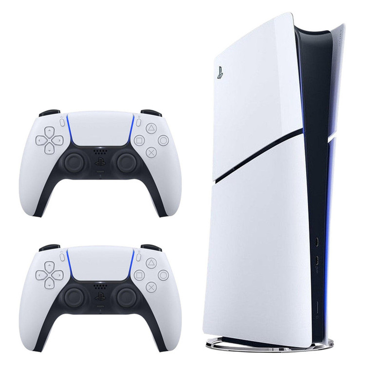 کنسول بازی سونی مدل PlayStation 5 Slim Digital Edition ریجن اروپا سری 2016B نسخه دیجیتال ظرفیت یک ترابایت به همراه دسته اضافه و بازی EA SPORTS FC 26