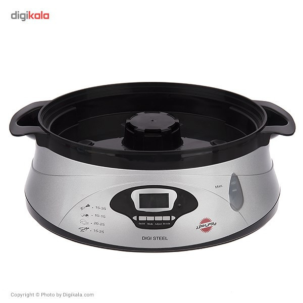 بخارپز 13 لیتری پارس خزر مدل Digi Steel