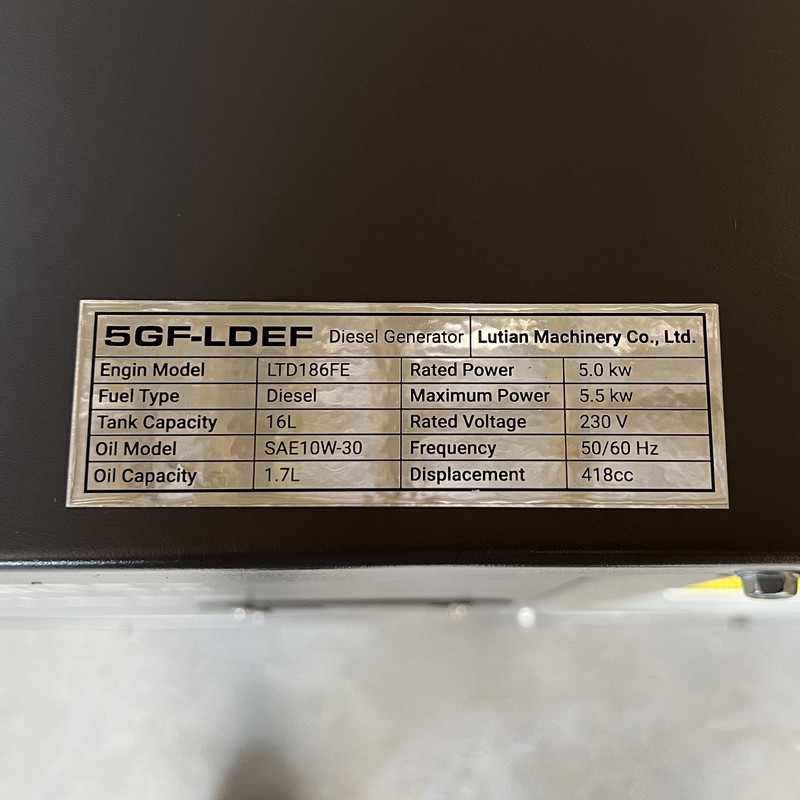 موتور برق دیزلی 7 اسب بخار لوتیان مدل 5GF-LDEF-1P