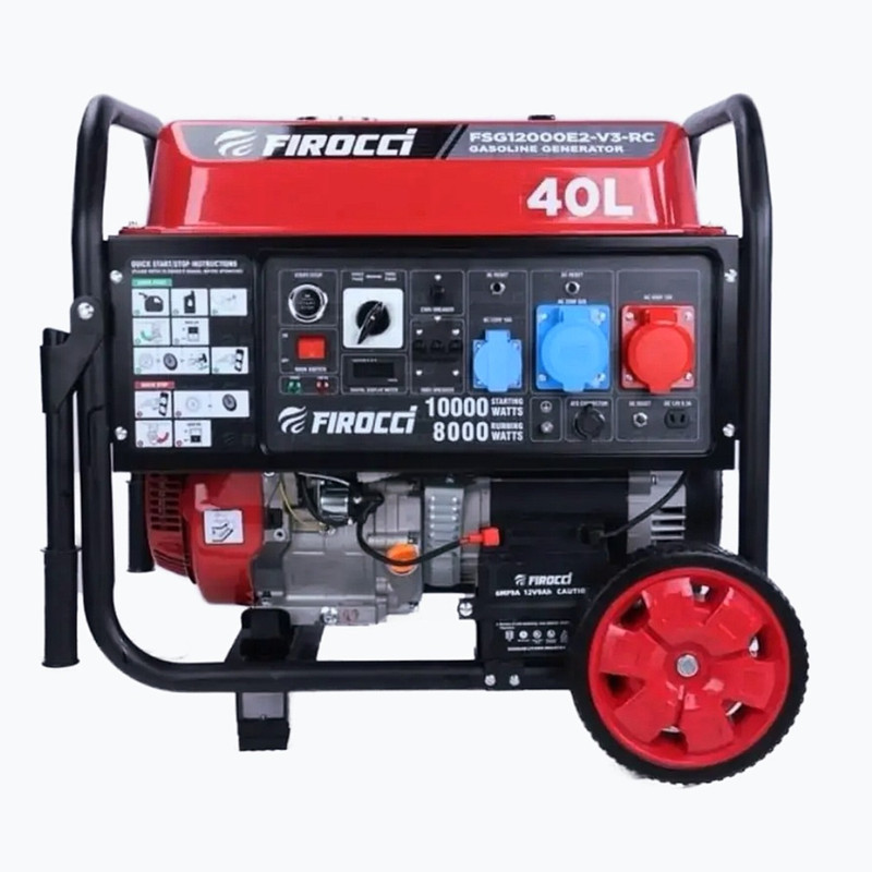 موتور برق بنزینی 18 اسب بخار فیروچی مدل FSG12000E2V3RC تک فاز و سه فاز ریموت‌دار