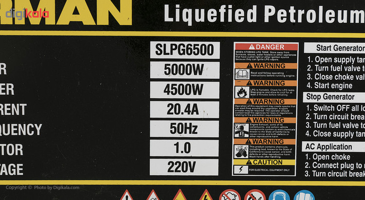 موتور برق فیرمن مدل SLPG 6500