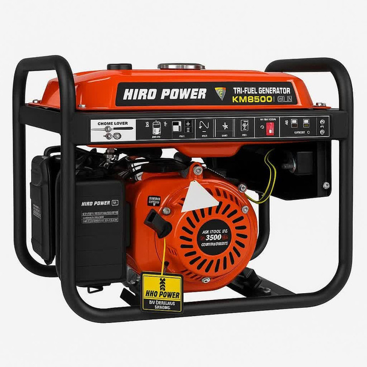 موتور برق گازسوز 7 اسب بخار هیرو پاور مدل km8500+GLN