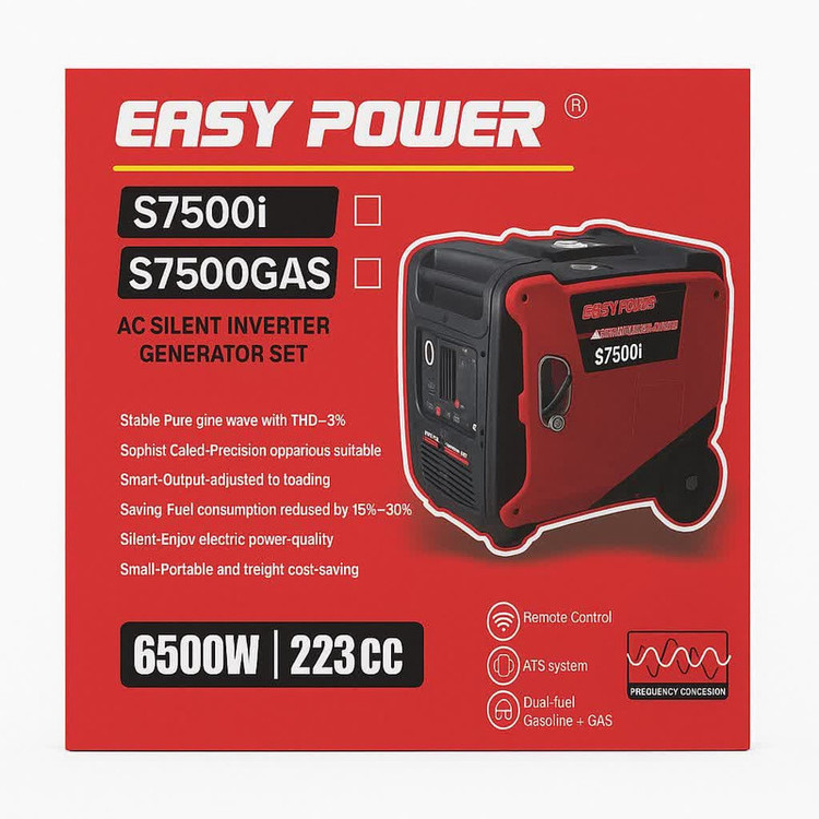 موتور برق بنزینی 7 اسب بخار ایزی پاور مدل S7500GAS