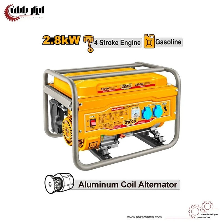 موتور برق بنزینی 4 اسب بخار اینکو مدل GE-30005-2800W-2.8KW