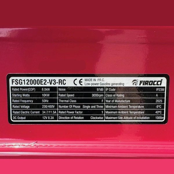 موتور برق بنزینی 10 وات فیروچی مدل FSG12000E2