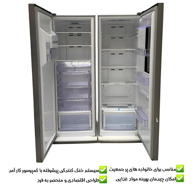 یخچال فریزر دوقلو 40 فوت استیلون مدل economy2024