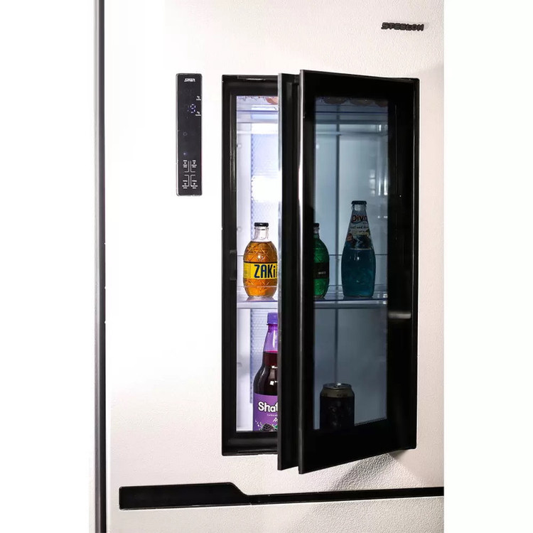 یخچال فریزر دوقلو 40 فوت استیلون مدل STORM PLUS، دارای اخطار باز ماندن درب و یخساز دستی، ارتفاع 200، پهنای 65 و عمق 65 سانتی متر، میزان مصرف انرژی C، دارای 8 طبقه در یخچال و 8 طبقه در فریزر