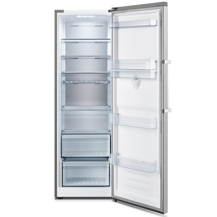 یخچال و فریزر دوقلو 40 فوت هایسنس مدل RS370S/FS270S، دارای نمایشگر و بدون برفک، با ارتفاع 186، پهنای 120 و عمق 67 سانتیمتر، میزان مصرف انرژی A+، دارای 5 طبقه در یخچال و 5 کشو در فریزر، دارای سیستم نوفراست