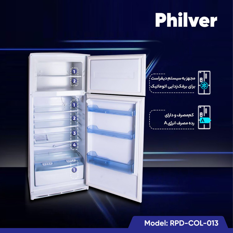 یخچال و فریزر 13 فوت فیلور مدل RPD-COL-013