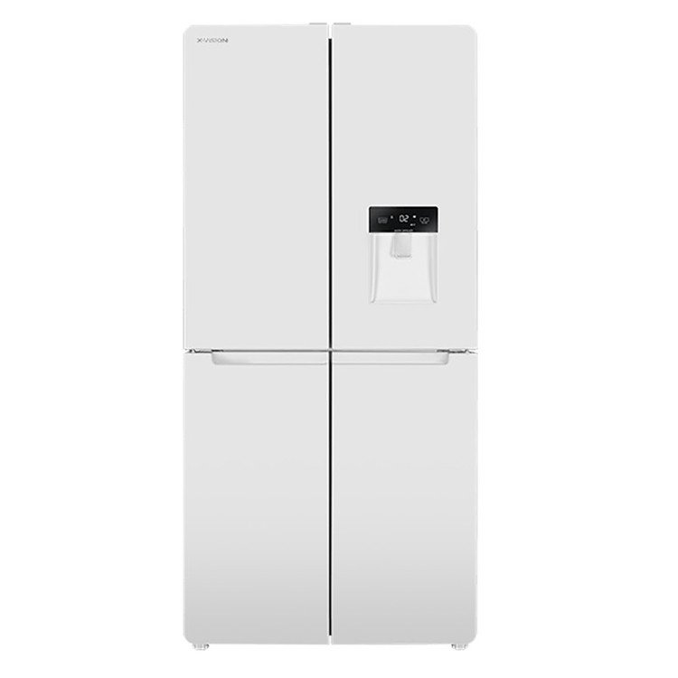 یخچال فریزر ساید بای ساید 28 فوت ایکس ویژن مدل TF540، دارای نمایشگر و یخساز نیمه اتوماتیک، با ارتفاع 185، پهنای 86 و عمق 67.8 سانتی متر، میزان مصرف انرژی A+، دارای 3 طبقه در یخچال و 6 کشو در فریزر