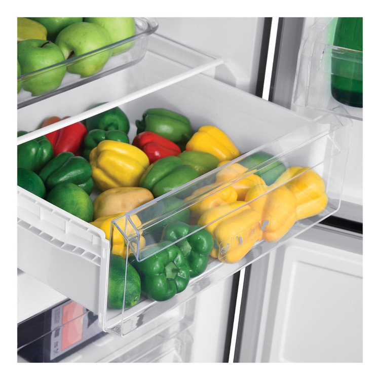 یخچال فریزر 18 فوت جی پلاس مدل GRF-P3117S، دارای آبریز دستی، با ارتفاع 184.3، پهنای 60 و عمق 67.2 سانتیمتر، میزان مصرف انرژی A++، دارای 4 طبقه در یخچال و 3 طبقه در فریزر