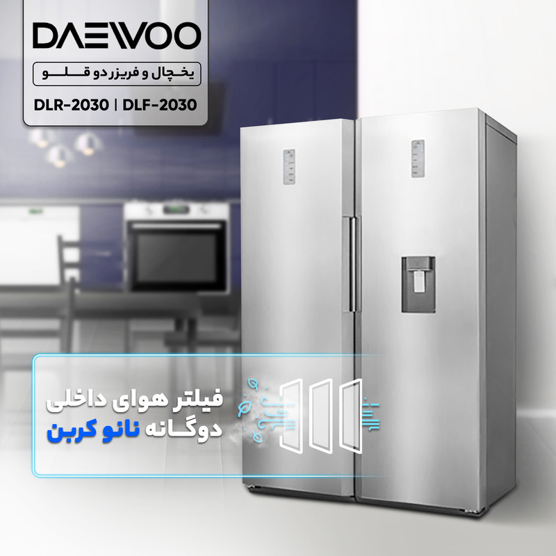 یخچال و فریزر دوقلو 40 فوت دوو مدل DLR-2030 / DLF-2030
