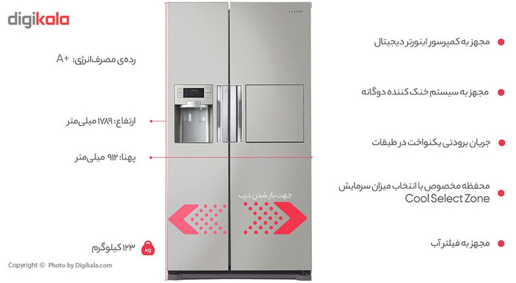 یخچال و فریزر 25 فوت سامسونگ مدل HM34